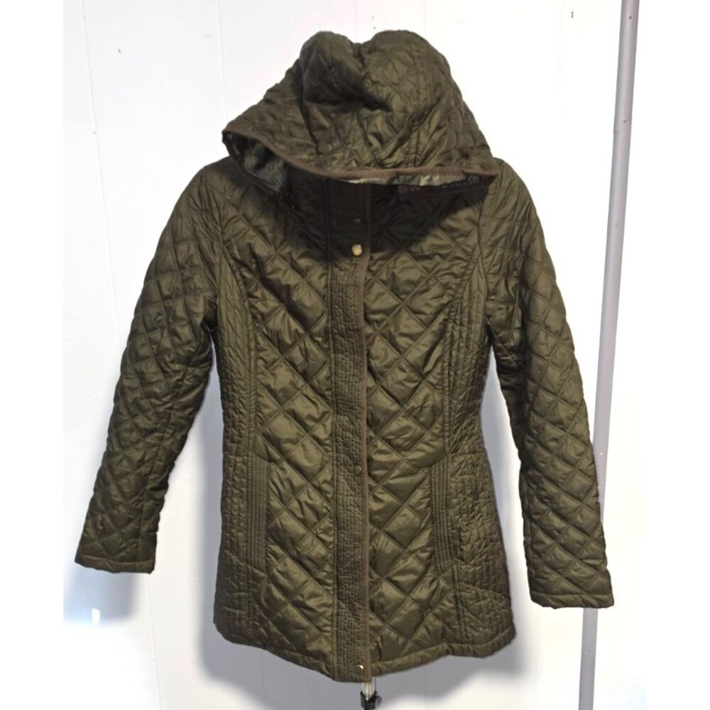 Marc New York Andrew Marc Hooded Green Jacket Quilted Size Small S
